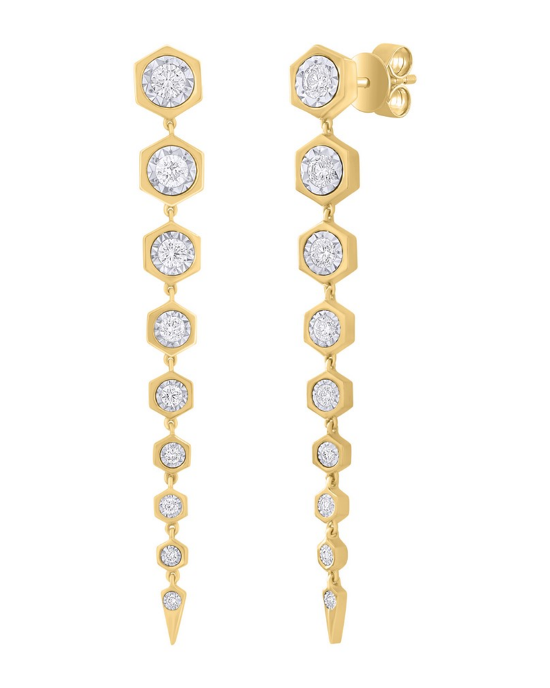 Diamond Cascading Earrings