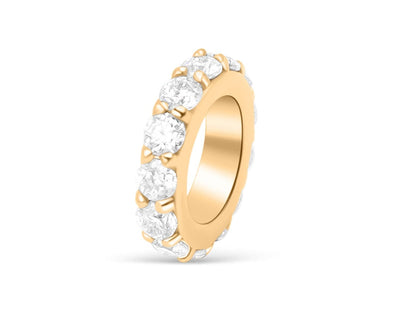 Diamond and gold spacer, palm beach jewelry designer, Diamond Spacer, 14K yellow gold