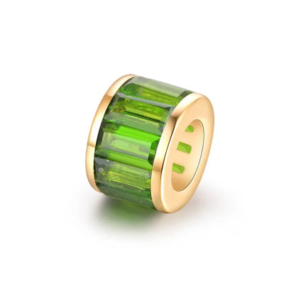 Green Diopside Rondelles