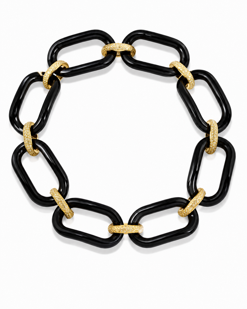 Woods Ebony & Pave Collar