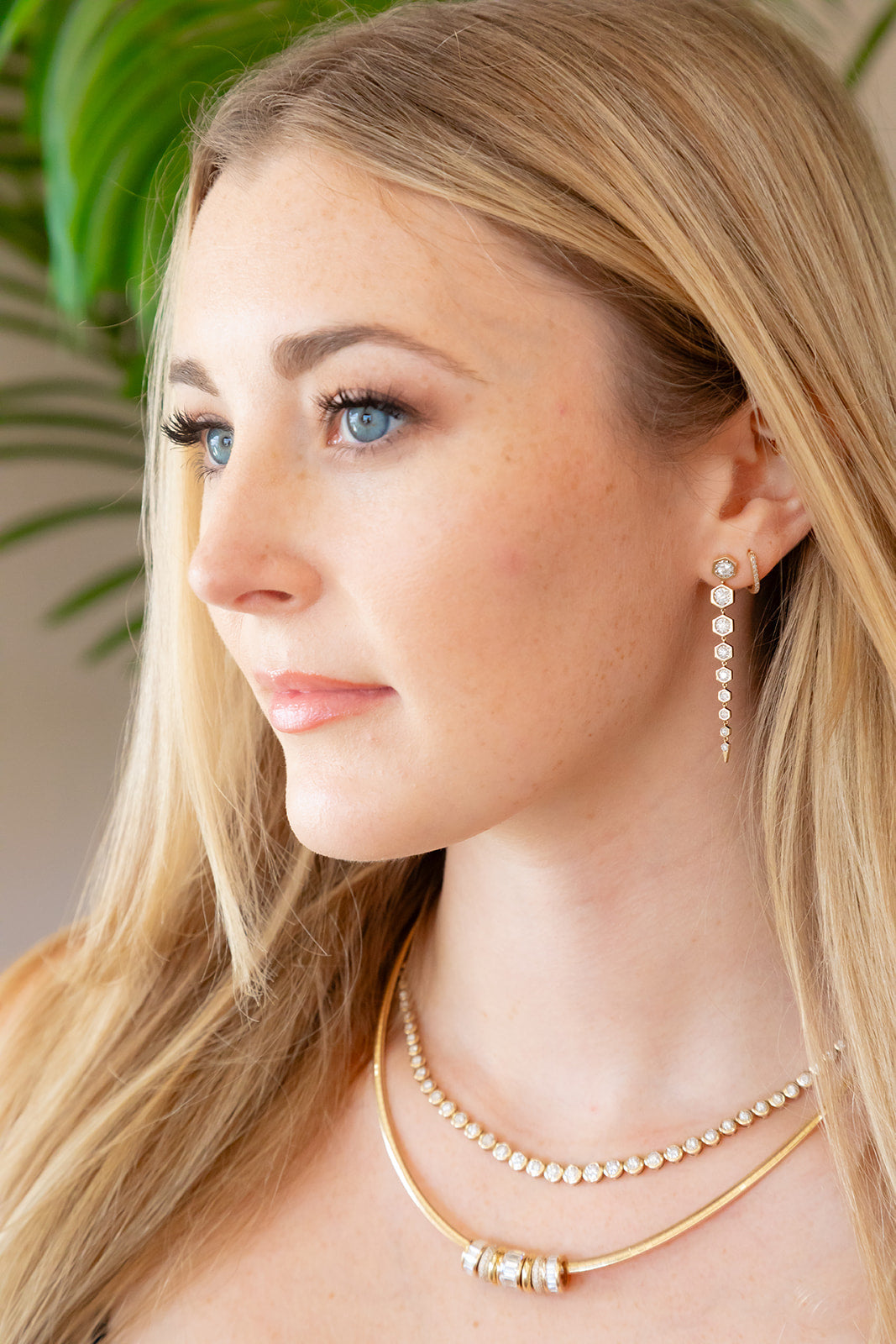 Diamond Cascading Earrings