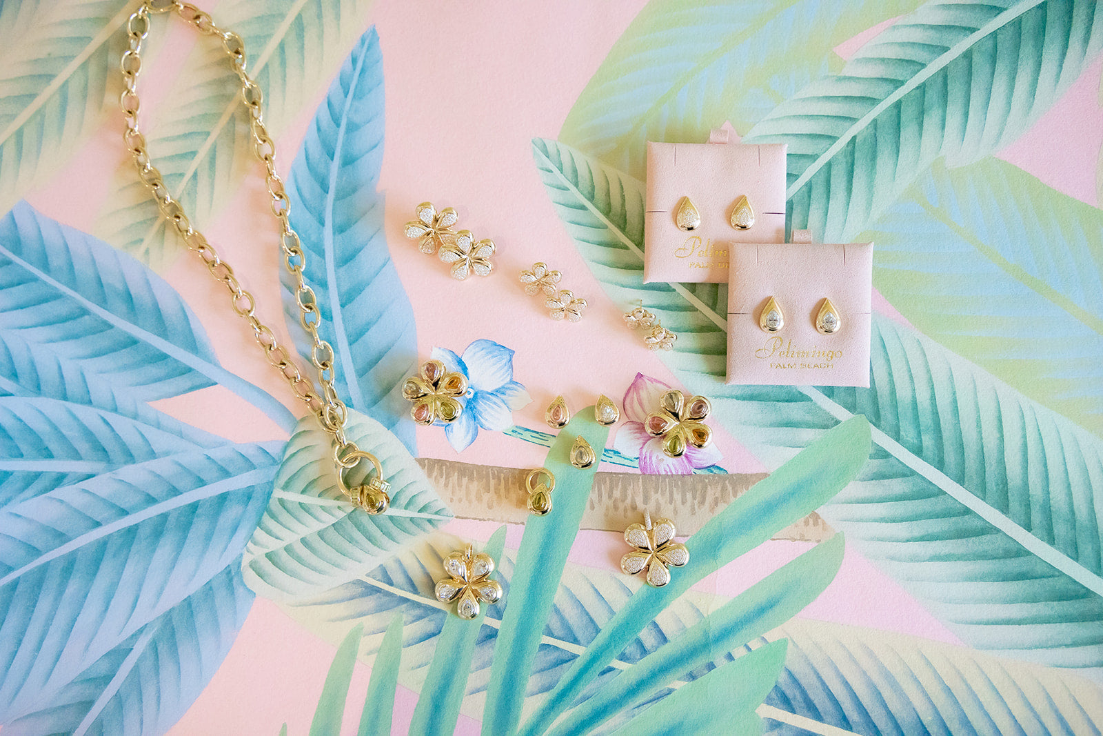 Flora Petal Pave Earrings