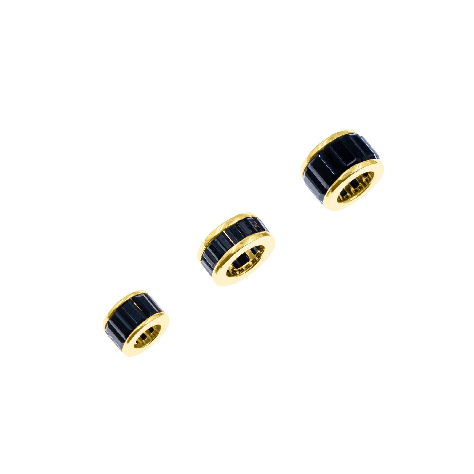Black Spinel Rondelles