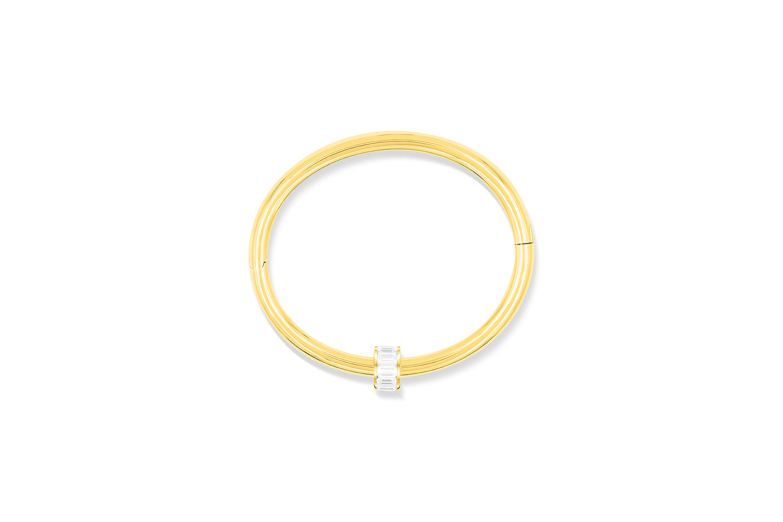 14K and 18K Gold Bangles in oval shape.  With double locking and clasp.  The Perfect Bangle.  Palm Beach Designed by local jewlery design team Pelimingo.  High polished stackable bangles. Add Rondelles and spacers to our 4mm