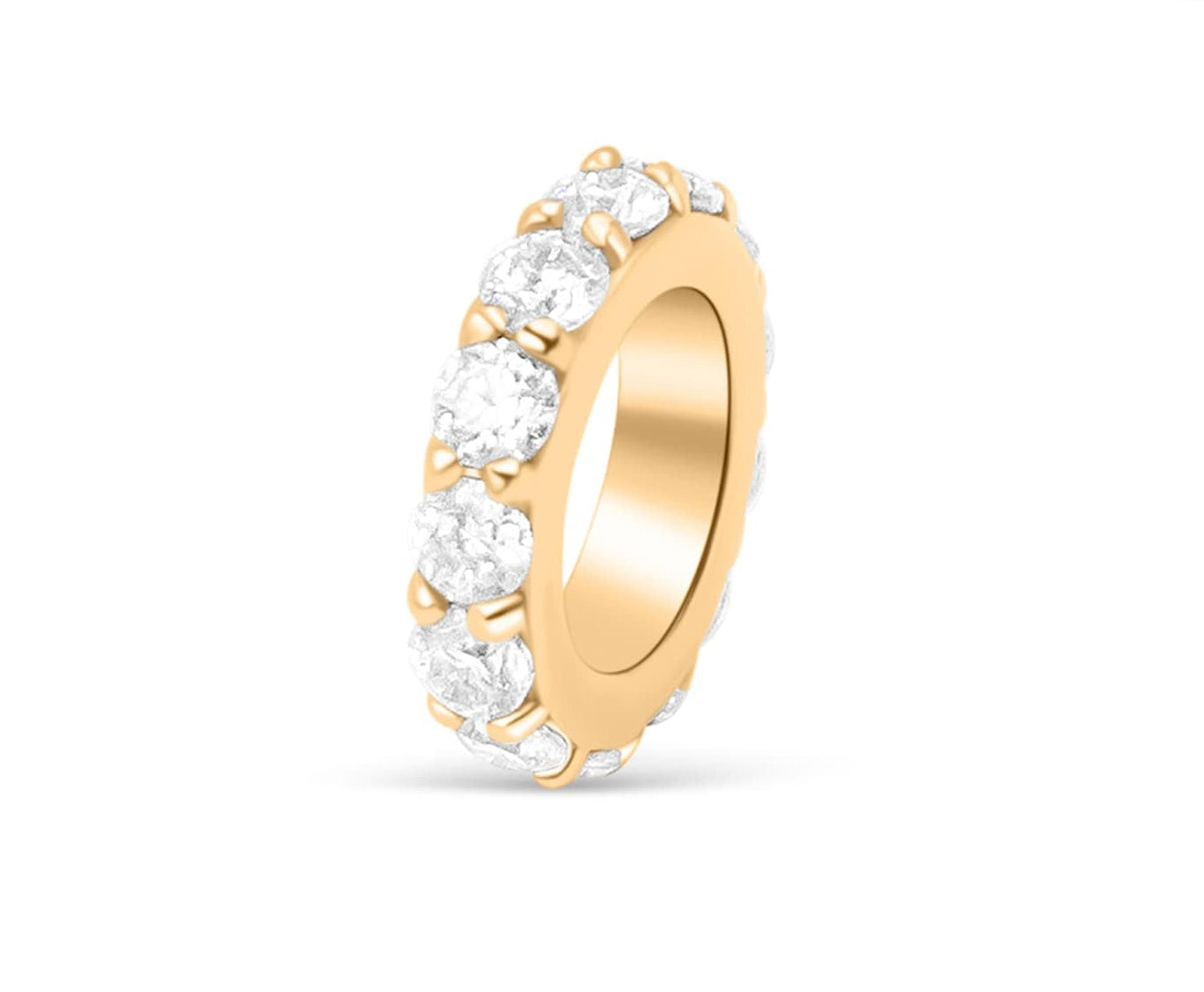Diamond and gold spacer, palm beach jewelry designer, Diamond Spacer, 14K yellow gold