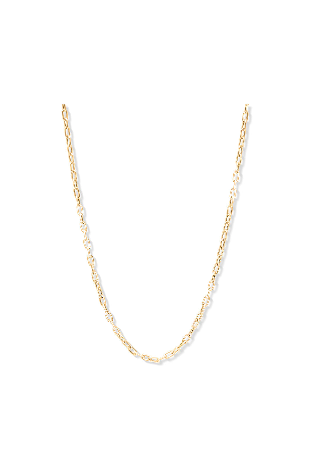 18K Yellow Italian Gold Chain in clip or geometric pattern.  Called our Flagler Chain