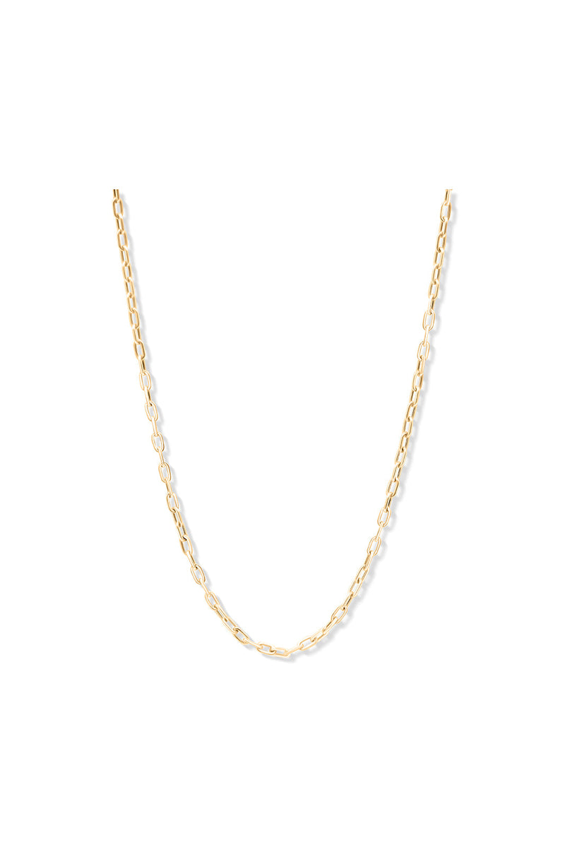 18K Yellow Italian Gold Chain in clip or geometric pattern.  Called our Flagler Chain