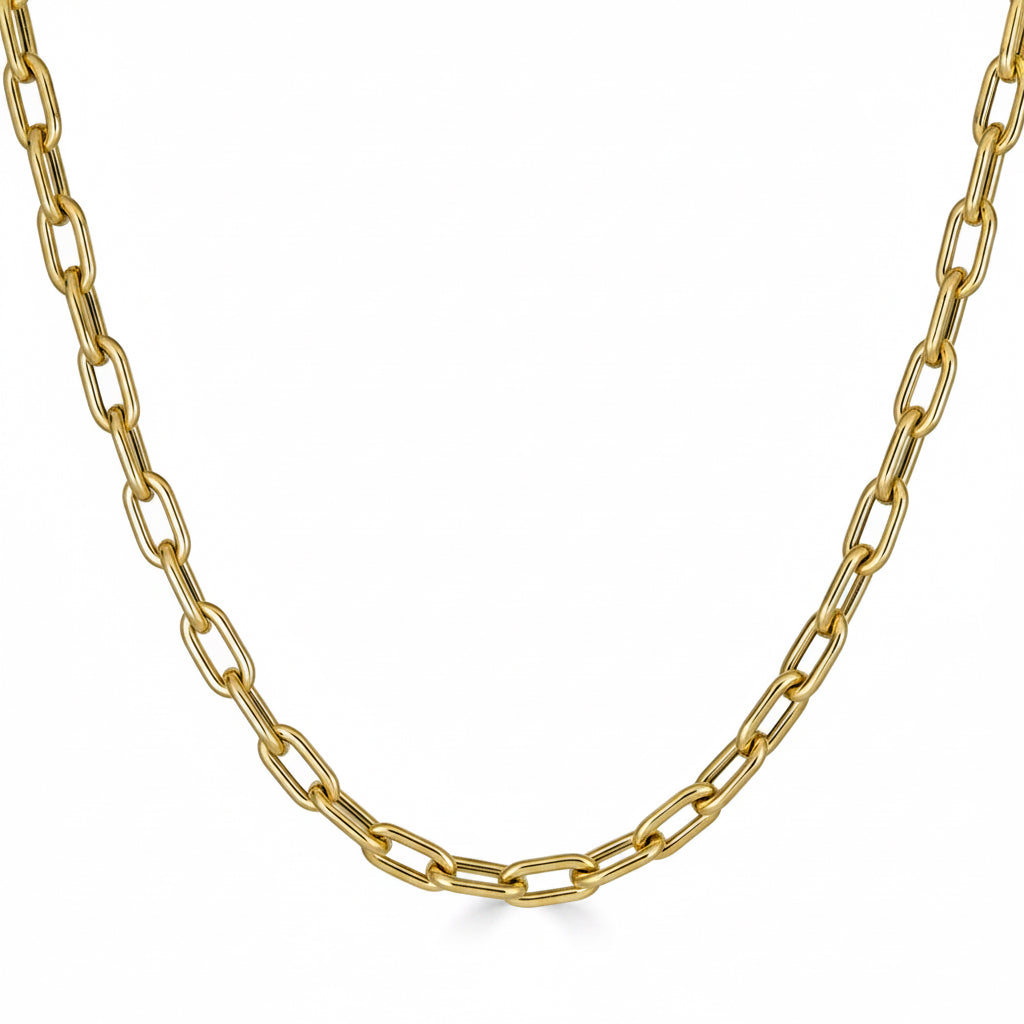 14k yellow gold Flagler Chain geometric made by Pelimingo Palm Beach in florida ,, fine jewelry