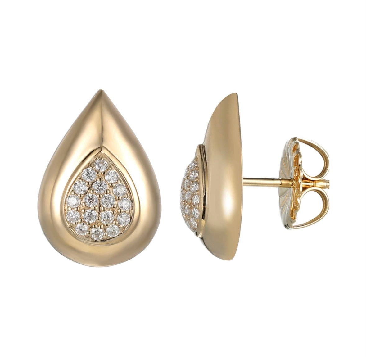 Flora Petal Pave Earrings