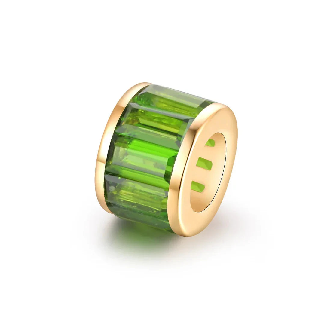 Green Diopside Rondelles