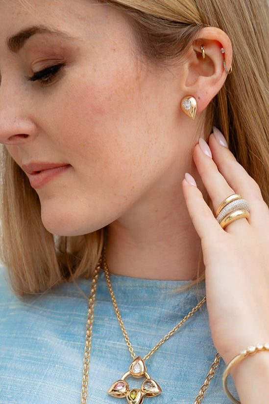 Flora Petal Diamond Earrings