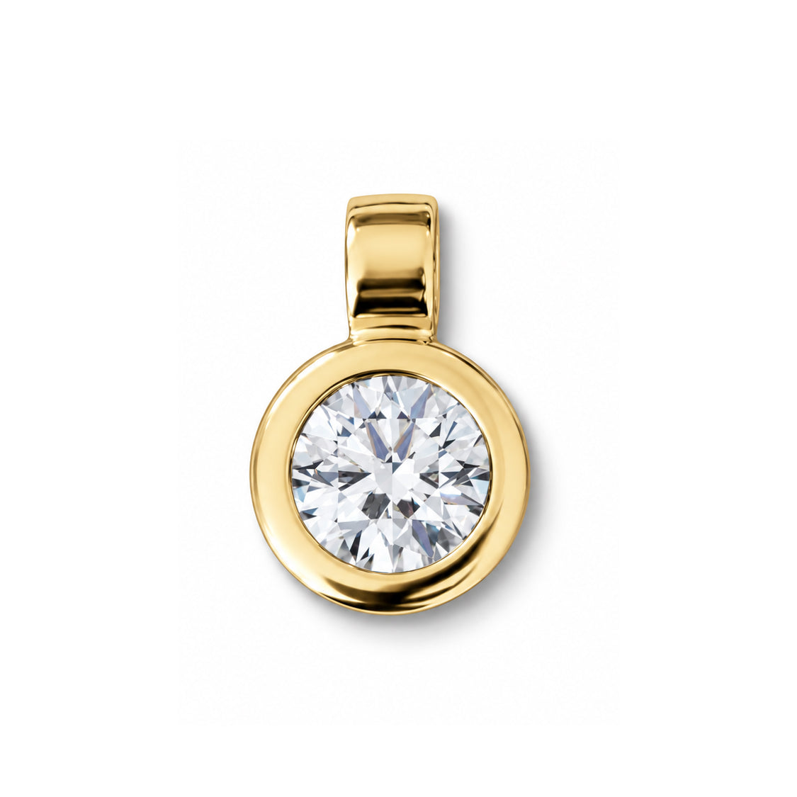 Solitaire Wide Bezel Pendant
