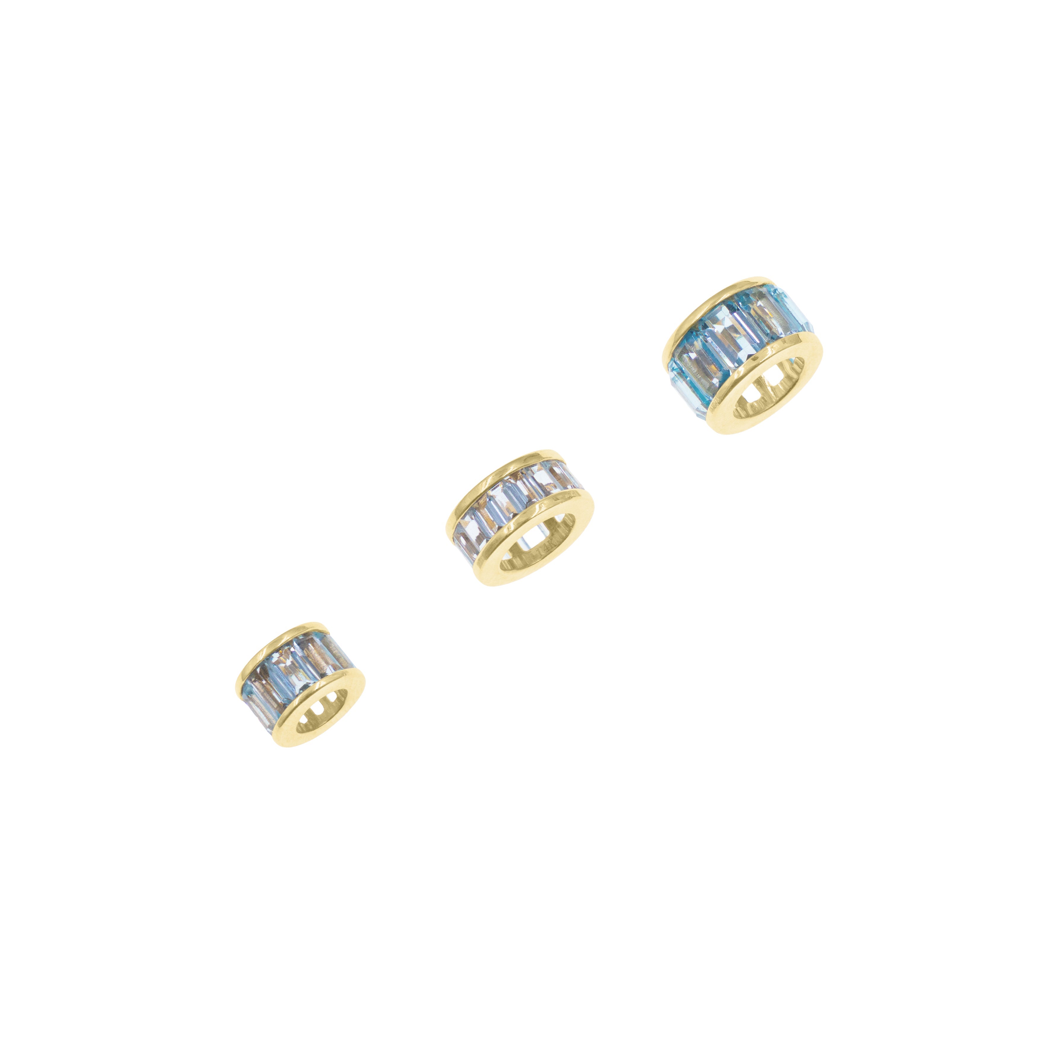 Light Blue Topaz Rondelles
