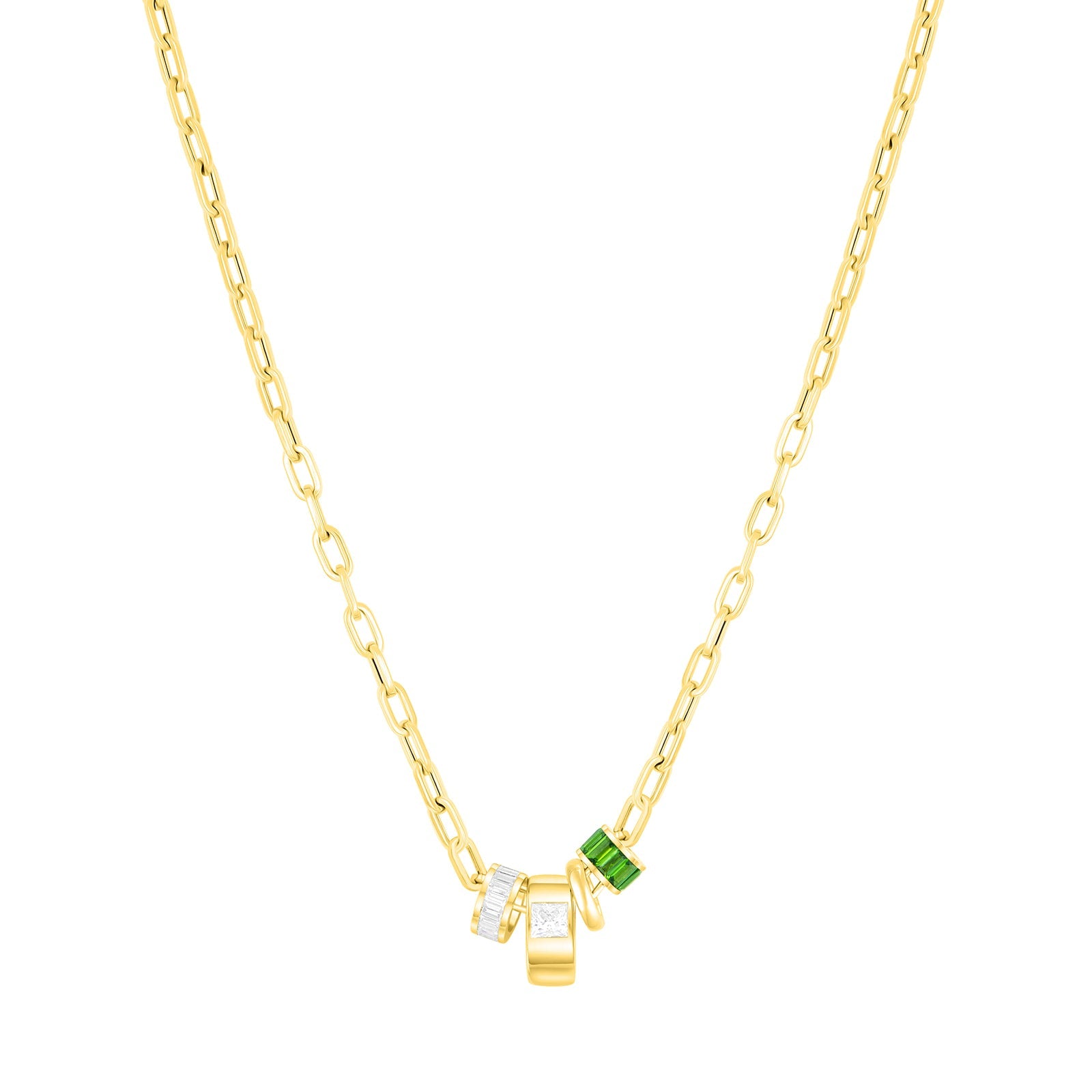 Green Diopside Rondelles