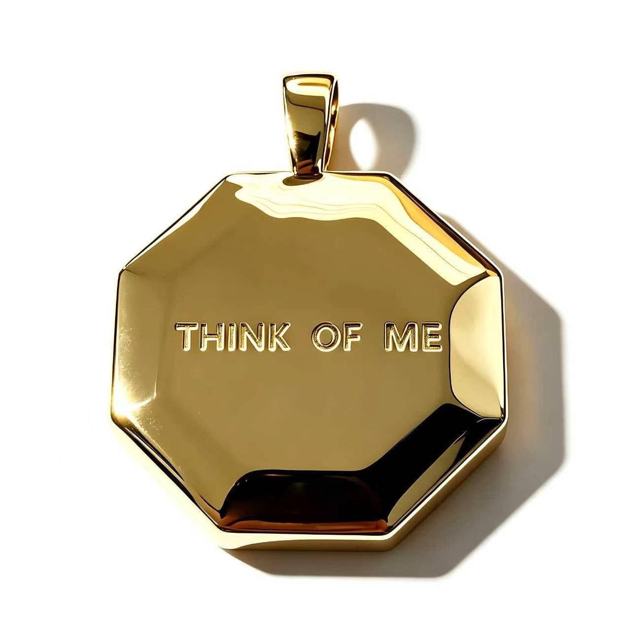 Sailor's Valentine Charm or pendant for necklace.  Worn on a long chain or short on a collar.  Engraved on backside.  Made in Palm Beach by local jewelry designers Pelimingo Palm Beach, Fine Jewelry
