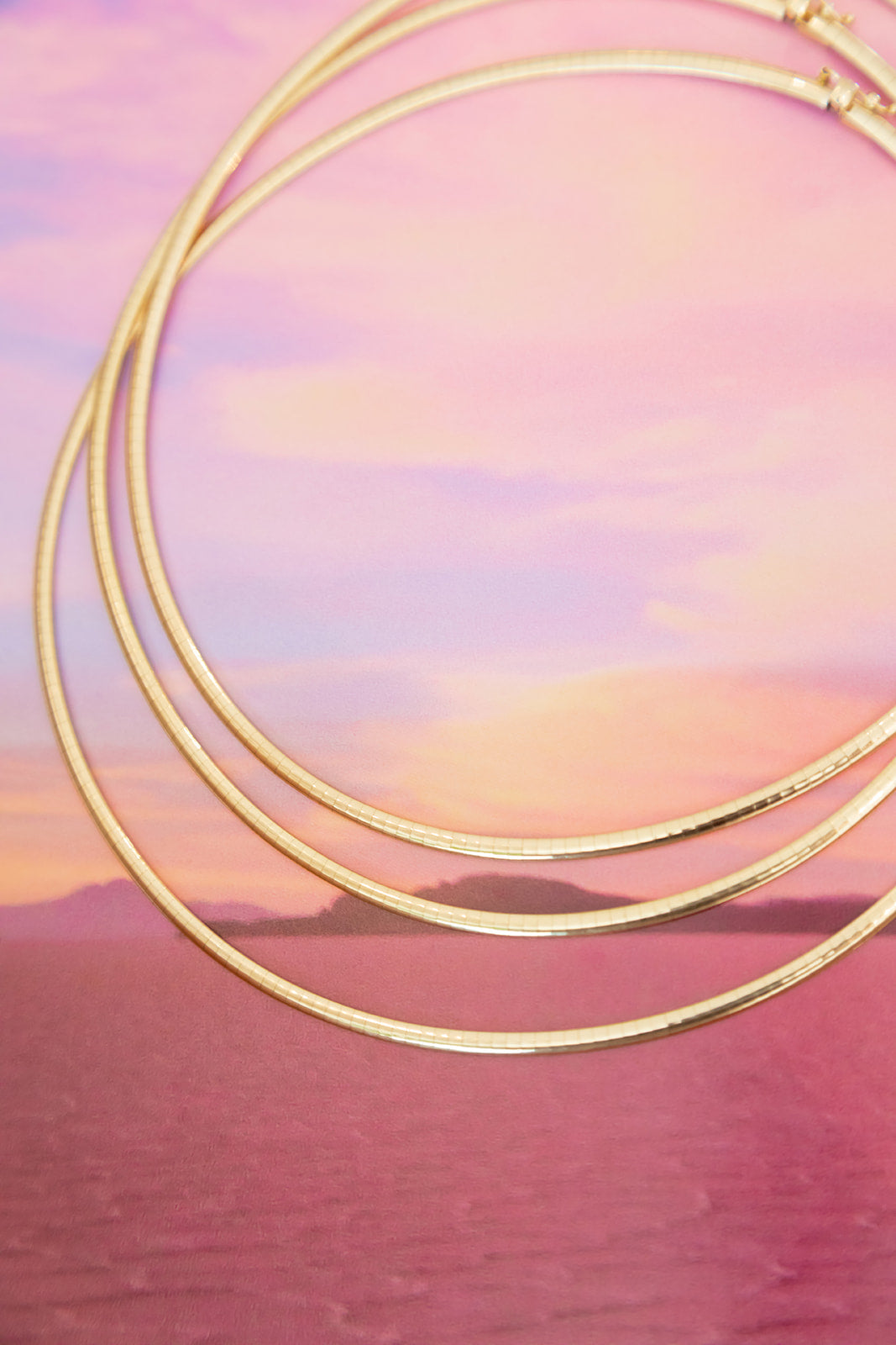 14k or 18K Omega collar called our Palm Beach Collar