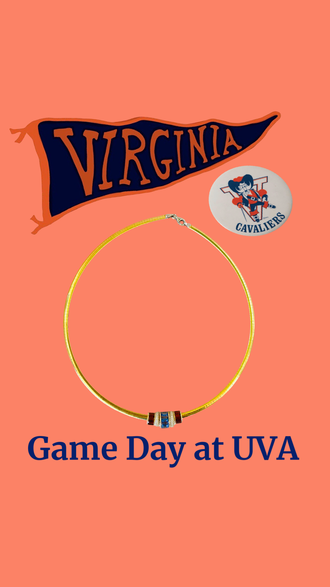 Our Cabana Collar, also know as the college Collar is great for game days, add sorority colors, etc...way to show team sprit by adding colorful rondelles and spacers.  Palm Beach based designed Pelimingo Palm Beach, double sided, sterling silver and gold plated.