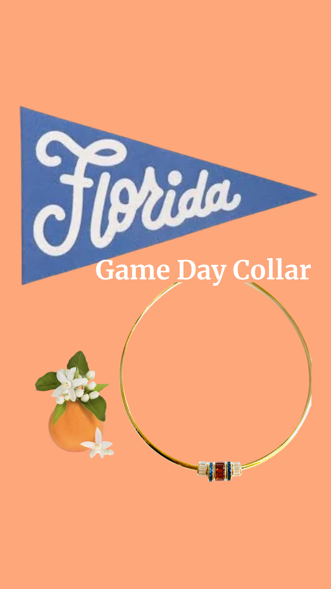 Our Cabana Collar, also know as the college Collar is great for game days, add sorority colors, etc...way to show team sprit by adding colorful rondelles and spacers.  Palm Beach based designed Pelimingo Palm Beach, double sided, sterling silver and gold plated.