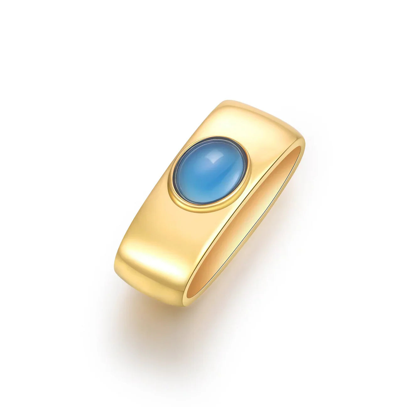 18K yellow gold glider / charm / pendant/ in blue agate cabochon , made by local Palm Beach Jewlery Design Team Pelimingo Palm Beach.  Fine Jewlery. Local Owned. Women Owned business