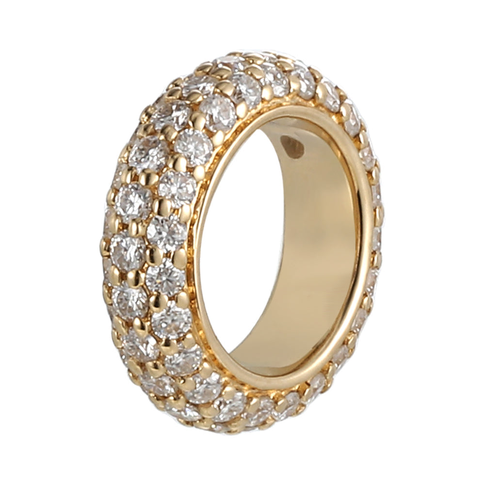 Pave Diamond Spacer- Lab Grown Diamonds in 14K yellow gold