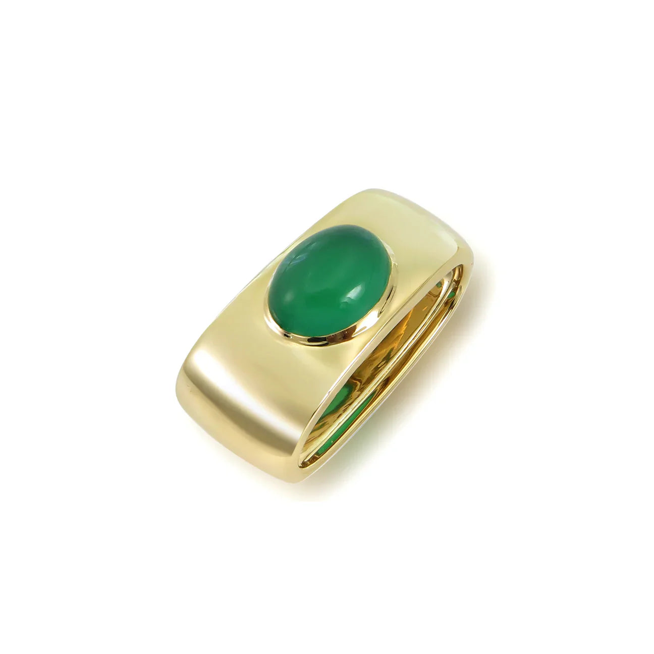 Cabachon Glider Green Agate