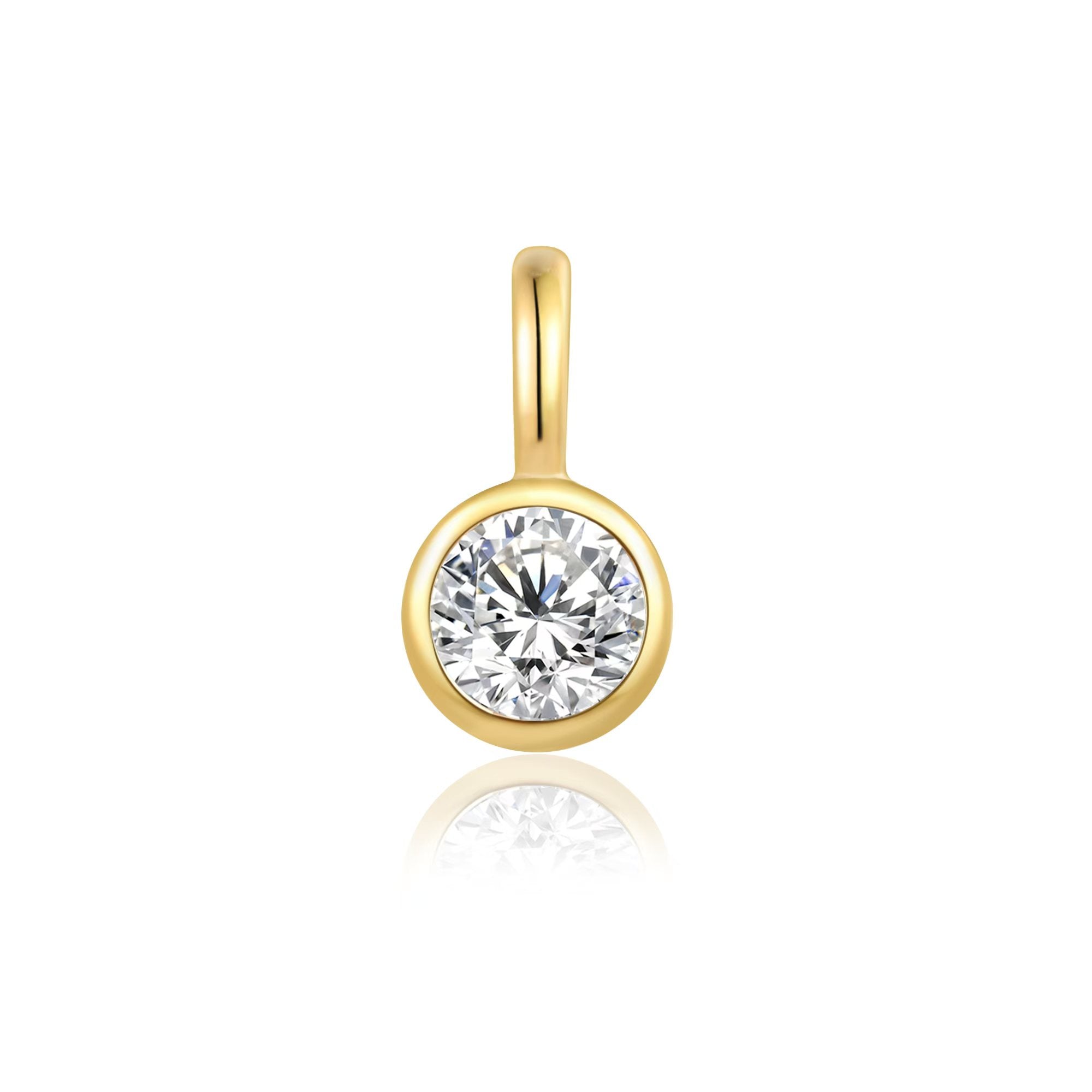 Bezel Diamond Solitaire Pendants